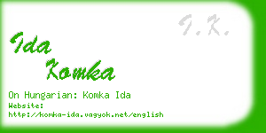 ida komka business card